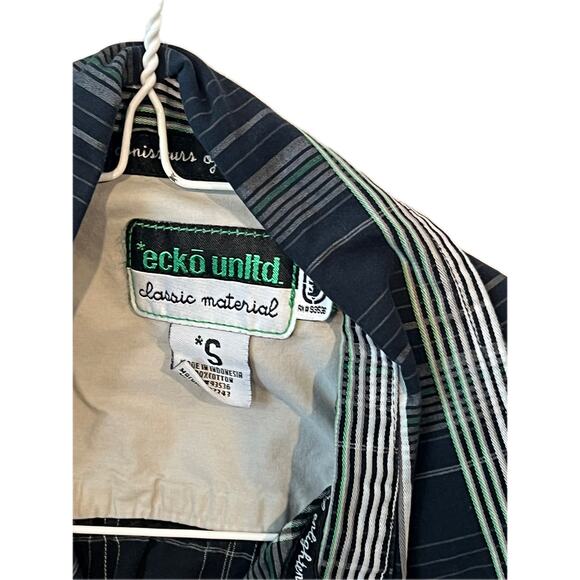 Ecko Unltd Classic Short Sleeve Button Checked Shirt Mens S - Picture 3 of 3